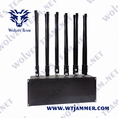 Jammer τηλεφωνικών σημάτων κυττάρων του DCS CDMA 3G 4G 5G PC GSM η υψηλή δύναμη ενσωμάτωσε την μπαταρία