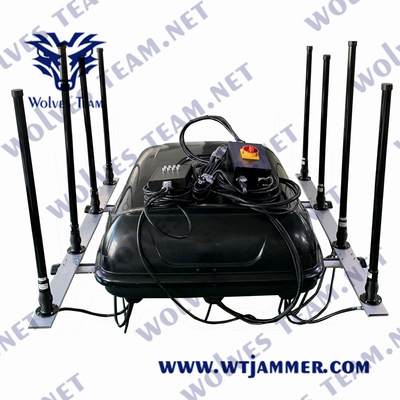 Jammer προστατευόμενο από τους κραδασμούς UHF800/900 walky-Talky VHF WIFI5.8g οχημάτων υψηλής δύναμης Jammer τηλεφωνικών 5G σημάτων κυττάρων