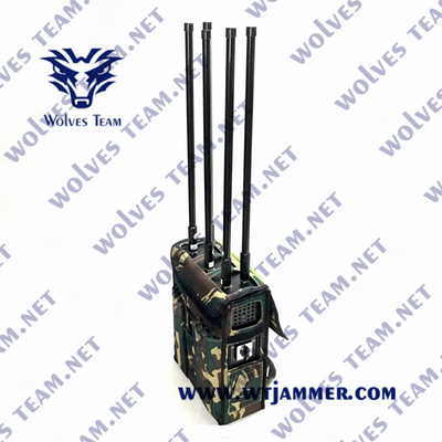 Κινητό τηλεφωνικό Blocker GSM CDMA 3G 4G 5G WiFi το /Bluetooth Celluar μπαταριών Manpack ενσωματωμένο δορυφορικό Jammer σημάτων