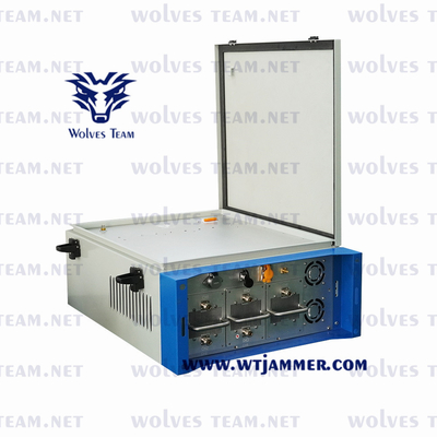 Jammer 300W σημάτων αναλογικών συσκευών κρυπτοφώνησης 3G 4G 5G σημάτων κυττάρων του DCS PC GSM CDMA κατοικία κραμάτων αργιλίου