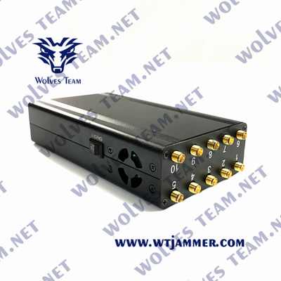 10 φορητό Jammer σημάτων GSM ζωνών μέχρι 20M για το τηλέφωνο κυττάρων