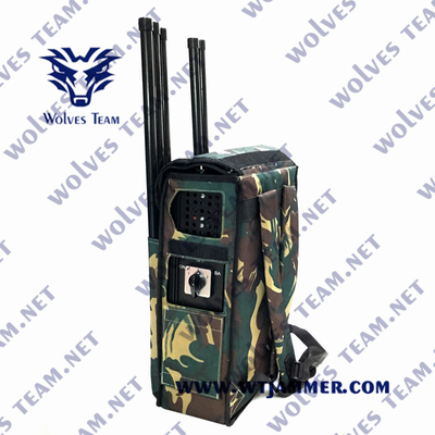 IP65 Ισχυρό σακίδιο πλάτης Κινητό τηλέφωνο Jammer GPS GSM DCS 3G 4G 5G Blocker Κάλυψη έως 150 μέτρα