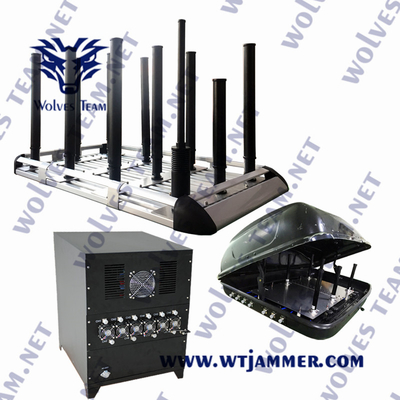 Αδιάβροχη Jammer σημάτων οχημάτων 1300Watt πλήρης ραδιοσυχνότητα ζωνών