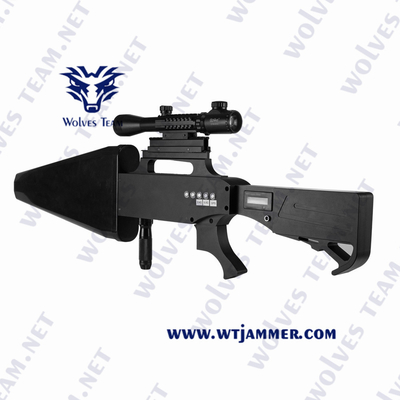 25w αντι UAV Jammer 1500m κηφήνων Blocker σημάτων ΠΣΤ μορφή πυροβόλων όπλων ελαφριά