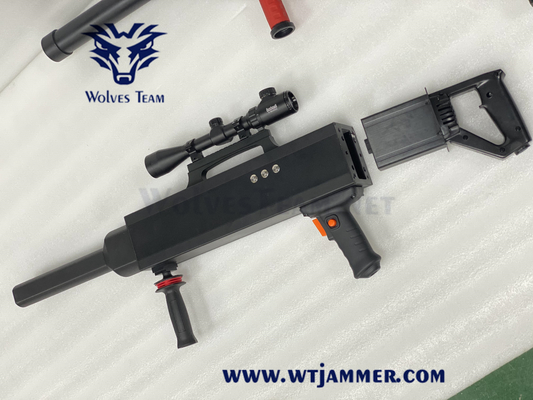 25w αντι UAV Jammer 1500m κηφήνων Blocker σημάτων ΠΣΤ μορφή πυροβόλων όπλων ελαφριά
