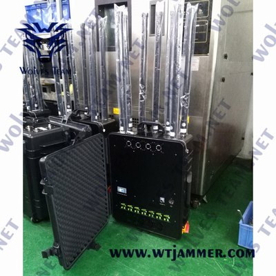 Blocker OME σημάτων Wartproof IP65 φορητό Jammer σημάτων κηφήνων τύπων πυροβόλων όπλων