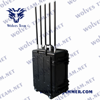 Blocker OME σημάτων Wartproof IP65 φορητό Jammer σημάτων κηφήνων τύπων πυροβόλων όπλων