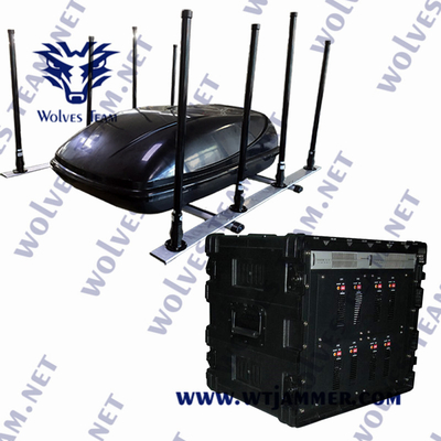Αντι εκρηκτικό στρατιωτικό ασύρματο Jammer 20-6000MHz σημάτων 1000 μέτρα για τη βόμβα IED