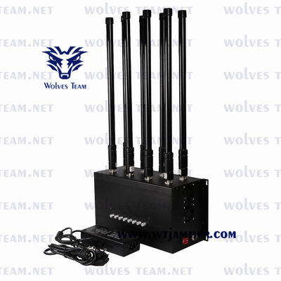 8 ζώνες Τζάμερ τηλεφώνου 175w Ασύρματο Rf Wifi2.4g Wifi 5.8g Cdma 3g 4g