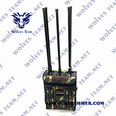 120W υψηλή ισχύς 20-70Mhz VHF UHF 2G 3G 4G Wifi 8 ζώνες Backpack Jammer