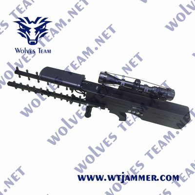 Στρατιωτικό αντι UAV Drone Jammer WIFI GPS RF Control Signal Blocker Φορητό έως 4500 μέτρα