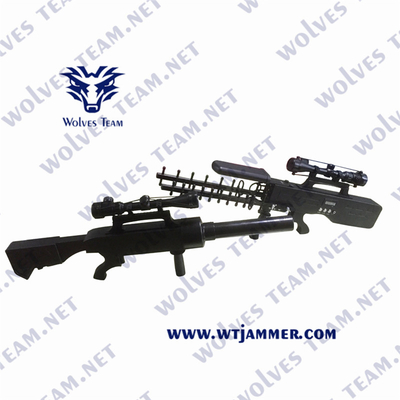 Στρατιωτικό αντι UAV Drone Jammer WIFI GPS RF Control Signal Blocker Φορητό έως 4500 μέτρα