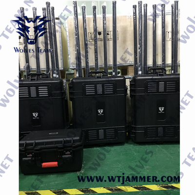 100 W portable 4 bands Drone signal jammer IP65 αδιάβροχο GPSL1 WIFI2.4G WIFI5.8G σήμα jammer