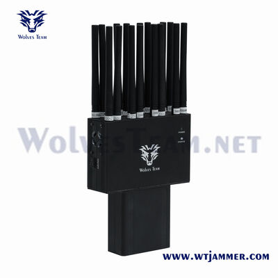 Αγορά 16 Bands 2G 3G 4G 5G WiFi UHF VHF GPS Lojack Handheld Type Cell Phone Signal jammer online manufacture
