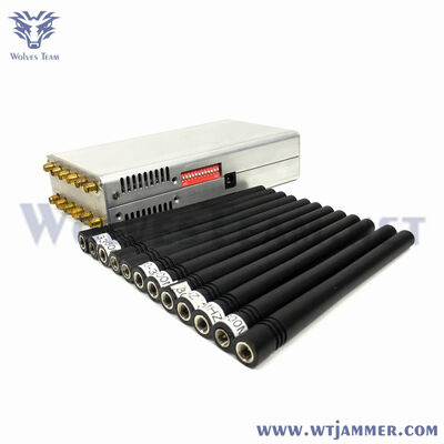 Αγορά 12 κεραίες ασημί φορητό σήμα Jammer φορητό Full-Band 2G/3G/4G/5G WiFi GPS Blocker με ενσωματωμένη μπαταρία διαδικτυακή κατασκευή