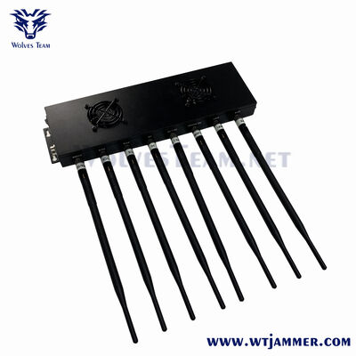 Αγορά 8 κεραίες High-Power Signal Jammer, Desktop 2G/3G/4G/5G WiFi GPS Blocker με διπλό ανεμιστήρα ψύξης διαδικτυακή κατασκευή