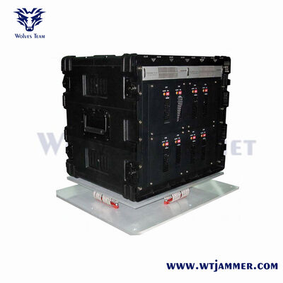 Αγορά Black Style Fixed Site Anti-Drone Jammer, 24/7 συνεχής λειτουργία Αναστολέας RF υψηλής ισχύος για προστασία μεγάλων εγκαταστάσεων διαδικτυακή κατασκευή