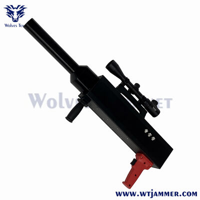 Αγορά Υψηλής ισχύος 3-Band Handheld Anti Drone Jammer Gun - φορητό UAV σήμα αποκλειστήρα με κόκκινη λαβή & πεδίο εφαρμογής διαδικτυακή κατασκευή