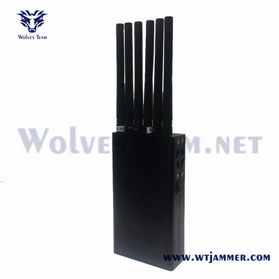 Αγορά 6 κανάλια 12W φορητό πλήρη ζώνη 2G / 3G / 4G / 5G χειροκίνητο παρεμβολή διαδικτυακή κατασκευή