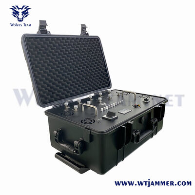 Αγορά 12 ζώνες 160W φορητή τροχοφόρα θήκη All Band Signal Jammer για την ασφάλεια της αίθουσας εκθέσεων διαδικτυακή κατασκευή