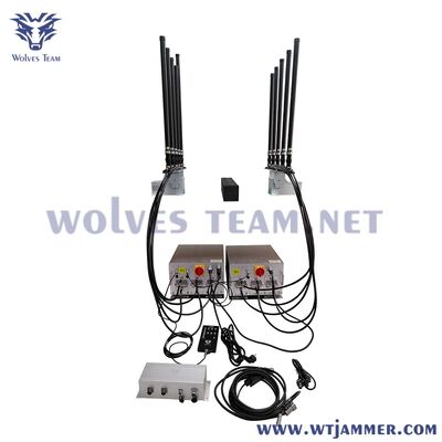 Αγορά Εξωτερικές 10 κεραίες 800W Drone υψηλής ισχύος & κινητό σήμα Jammer για την προστασία της συνοδείας διαδικτυακή κατασκευή