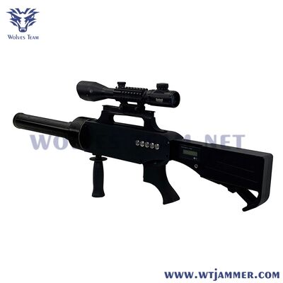 Αγορά Μεγάλης εμβέλειας Tactical Anti Drone Jammer Gun with High Precision Optical Sight Multi Bands GNSS 2.4G 5.8G Handheld UAV Signal Blocker διαδικτυακή κατασκευή