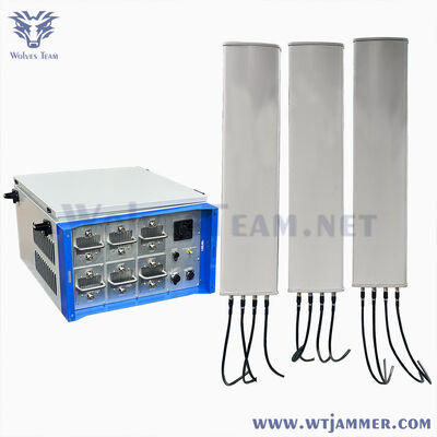 Αγορά 300W 12 κανάλια Αδιάβροχο εξωτερικό σήμα παρεμποδιστή σήματος Drone για εξοπλισμό άμυνας διαδικτυακή κατασκευή