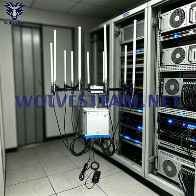 Αγορά 400-800W Υψηλής Ισχύος Ανθεκτικό στις Καιρικές Συνθήκες Jammer Σήματος IP65 Εξωτερικού Χώρου 8 Ζώνες 2G 3G 4G 5G WiFi VHF UHF Συνεχής Λειτουργία 24/7 διαδικτυακή κατασκευή