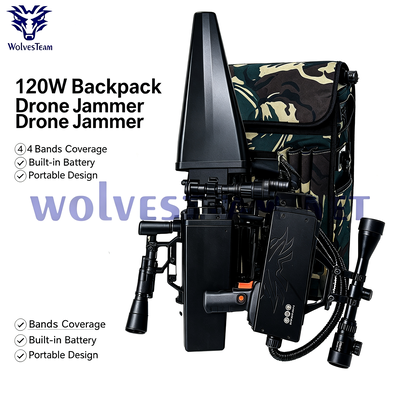 Αγορά 120W φορητό σακίδιο Drone Jammer 4-Band GPS WiFi Blocker για αποστολές πεδίου διαδικτυακή κατασκευή