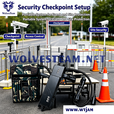 Αγορά 120W Manpack Drone Signal Blocker με κάλυψη GPS L1/L2 και ενσωματωμένη μπαταρία για αποστολές πεδίου διαδικτυακή κατασκευή