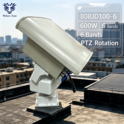 Αγορά 600W 6-Band PTZ Drone Jammer με κατευθυντήρια κεραία - Σύστημα υψηλής ισχύος κατά των Drones διαδικτυακή κατασκευή