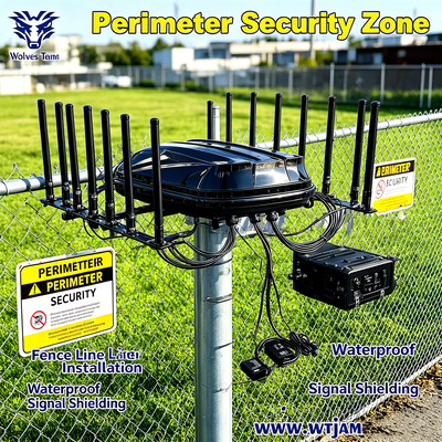 Αγορά 1400W 14-Band Full-Spectrum Fixed Signal Jammer με IP65 Αδιάβροχο & Αδιάβροχο Κεφάλαιο για την Ασφάλεια Οχημάτων διαδικτυακή κατασκευή