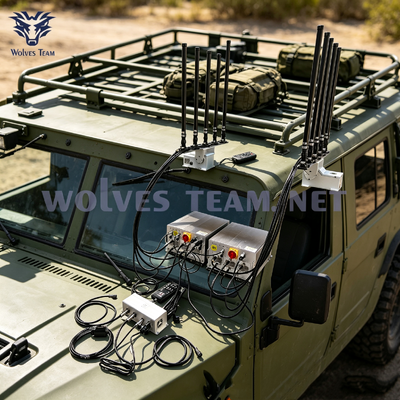 Αγορά Συσκευή προστασίας κατά των UAV που είναι εγκατεστημένη στην οροφή του οχήματος Πολλαπλής ζώνης καταστολής για drone WiFi 2.4G/5.8G και GPS, ανθεκτική απόδειξη ερήμου σταθερή λειτουργία για την ασφάλεια VIP συνοδείας διαδικτυακή κατασκευή