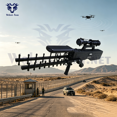Αγορά 30W Φορητό Αντι-Drone RF Όπλο Καταστολής Μέγιστη Κάλυψη 500 Μέτρων για Συνοριακές Περιοχές διαδικτυακή κατασκευή