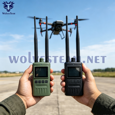Αγορά Φορητός ανιχνευτής drone με προσαρμόσιμες συχνότητες, ενσωματωμένη μπαταρία και πανκατευθυντική κεραία διαδικτυακή κατασκευή