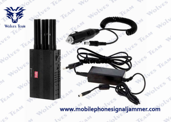 Επιλέξιμο 6 κεραιών τηλεφωνικό jammer κυττάρων GSM CDMA 3G 4G μίνι