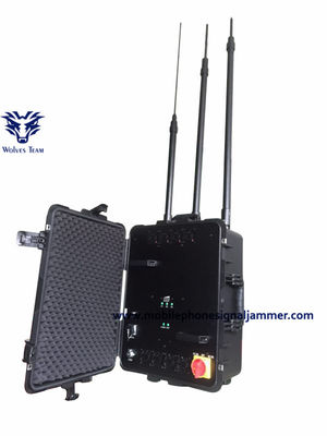Φορητός προσαρμόστε UHF Jammer GSM CDMA 3G 4G 5G WiFi VHF υψηλής δύναμης συχνότητας