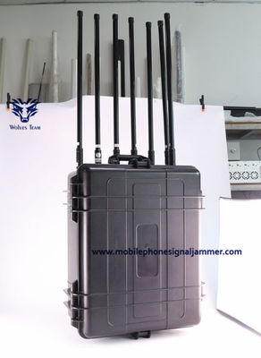 Φορητός προσαρμόστε UHF Jammer GSM CDMA 3G 4G 5G WiFi VHF υψηλής δύναμης συχνότητας