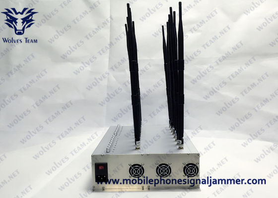 Διευθετήσιμο Blocker 22 σημάτων ΠΣΤ WIFI Jammer τηλεφωνικών σημάτων κυττάρων κεραιών Jammer GSM 4G 5G 315/433MHz
