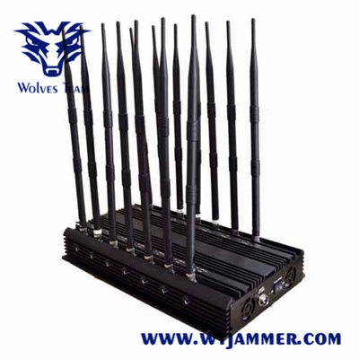 18 Jammer σημάτων ΠΣΤ GSM 3G 4G 5G WiFi UHF VHF ζωνών εσωτερική αίθουσα συνεδριάσεων των διαγωνισμών 50 μέτρα σειράς