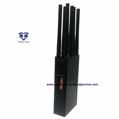 Φορητό φορητό κινητό τηλεφωνικό Jammer GPSL1/L2/L5 WIFI 3G 4G 5G Jammer εναλλασσόμενο ρεύμα adapte