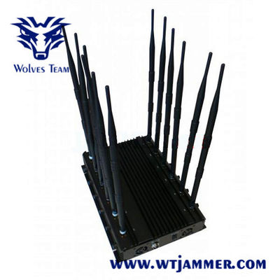 12 ζώνες 50m Jammer σημάτων ΠΣΤ RF του DCS 3G 4G WIFI GSM 20W