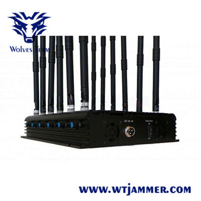 12 ζώνες 50m Jammer σημάτων ΠΣΤ RF του DCS 3G 4G WIFI GSM 20W