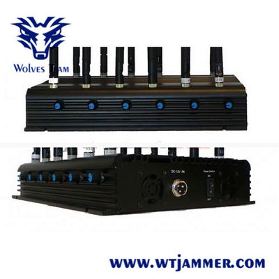 12 ζώνες 50m Jammer σημάτων ΠΣΤ RF του DCS 3G 4G WIFI GSM 20W