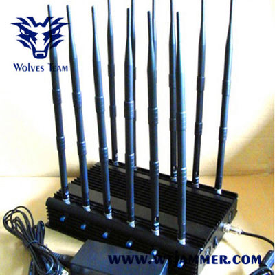 12 ζώνες 50m Jammer σημάτων ΠΣΤ RF του DCS 3G 4G WIFI GSM 20W