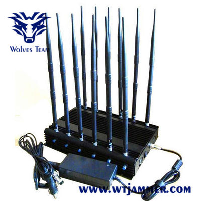 12 ζώνες 50m Jammer σημάτων ΠΣΤ RF του DCS 3G 4G WIFI GSM 20W