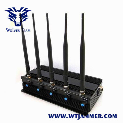 Ισχυρά τηλέφωνο κυττάρων GSM 11W 40m CDMA και Jammer Wifi