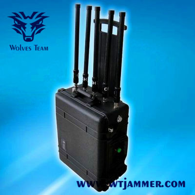8 ζωνών φορητό Jammer σημάτων ΠΣΤ 3G 4G 5G WIFI GSM υψηλής δύναμης 200W στρατιωτικό