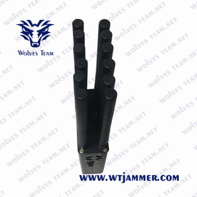 12 ζώνες CDMA UHF VHF 25m φορητό Jammer σημάτων 12W