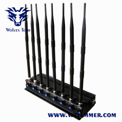 8 ζώνες 3G 4G 40m Jammer τηλεχειρισμού 18W